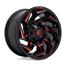 15x8 Fuel 1pc D755 Reaction 5x5.5 -18mm Gloss Black Milled With Red Tint