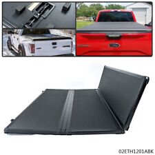 Fit For 04-14 Ford F150 5.5ft Short Bed Aluminum Frame 3-fold Hard Tonneau Cover