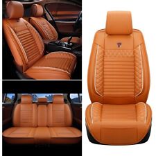 Car Seat Covers 5-seats Set For Cadillac Leather Protection Cushion Orange 001