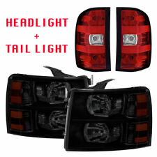 4x Headlights Tail Lights For 2007-13 Chevrolet Silverado 1500 Wt 2500hd 3500hd