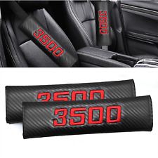 2 For Ram 3500 Cab Accessory Red Embroidered Seat Belt Shoulder Pads Cover
