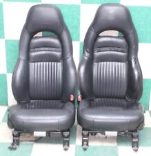 Note 02 C5 Coupe Black Leather Aq9 Memory Dual Power Bucket Seats Pair 2x