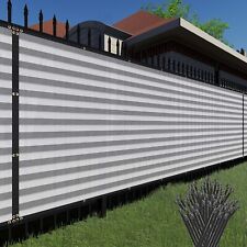 15 Privacy Screen Fence Heavy Duty Graystripe Shade Net Cover Wall Garden Yard