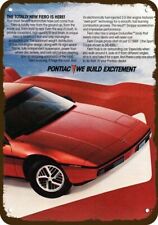 1983 Pontiac Fiero Sports Car Vintage-look-edge Decorative Replica Metal Sign