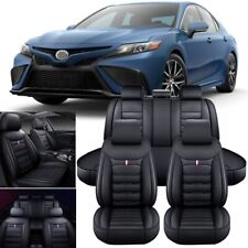 For Toyota Camry Car Seat Cover Full Set Leather 5-seats Front Rear Protectors