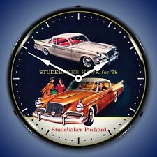 1958 Studebaker Hawk Wall Clock Led Lighted