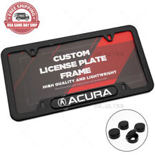 Gloss Black Front Or Rear Acura Logo Emblem License Plate Frame Cover Gift Sport