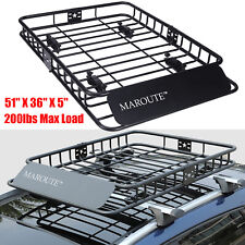 Universal 51 Suv Car Roof Rack Cargo Basket Rooftop Carrier 200lbs Capacity New