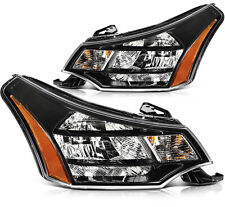 Headlights Assembly For 2008-11 Ford Focus Seses Coupe Black Housing Clear Lens