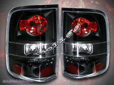 2004-2008 Ford F 150 F-150 Tail Lights Black Brake Lamps