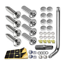 Anti Theft Auto Security License Plate Screws Accessories Stainless Steel Tools