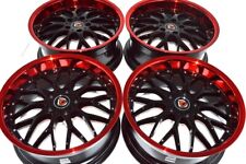4 New Ddr R6 18x8 5x114.3 35mm Offset With Black Red Lip Finish 18 Wheels Rims