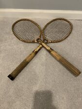 Dayton Cadet Tennis Racquet Racket Pair Of 2 Vintage Steel Era 1920-1930s