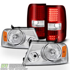 2004-2008 Ford F150 Headlights Headlampsred Clear Led Tail Lights Brake Lamps