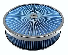 Air Cleaner Set 14 X 3 Super Flow Washable Extraflow Holley Edelbrock Aed Blue