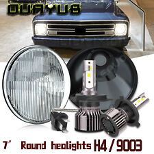 Pair 7 Inch Round Led Headlights Hilo Beam Sealed For Chevy Truck Camaro C10