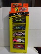 1994 Matchbox Hot Rods 5 Car Gift Pack Pink White 57 Chevy Purple Challenger
