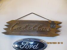 1956 Cadillac Wood Vintage Plaque Wall Hanger Very Cool Free Shipping