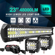 23inch Led Light Bar4 Pods Spot Flood Combo Offroad Driving Truck 4wdwire 24