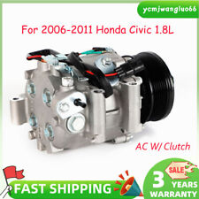 Ac Compressor Wclutch For 2006-11 Honda Civic Dx Ex Lx Coupesedan 2door 4door