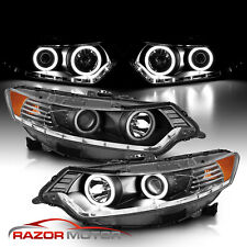 Dual Led Halo 2009 2010 2011 2012 2013 2014 For Acura Tsx Projector Headlights