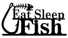 Eat Sleep Fish Fishing Vinyl Window Decal Sticker