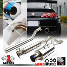 Ss Catback Exhaust System 4 Burnt Tip Muffler For 02-06 Acura Rsx Dc5 Type-s