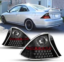 Led Tail Lights For 2001-2003 Honda Civic Coupe Waterproof Rear Lamps Pair Lr