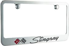 Corvette Stingray Logo Chrome Zinc Metal License Plate Frame Official Licensed