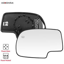 Left Lh Driver Side Power Heated Mirror Glass For 1999-2007 Chevy Silverado Gmc