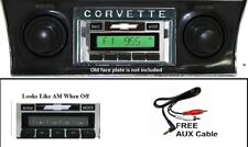 1968-1976 Chevy Corvette Stereo Radio With Free Aux Cable Custom Fit 230