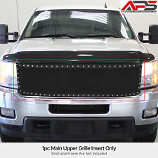 Stainless Black Mesh Rivet Grille For 2011-2014 Chevy Silverado 25003500 Hd