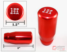 M10 X 1.25 Red 3 Long Jdm 5 Speed Manual Weighted Shift Shifter Knob For Mazda