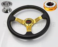 Gold Quick Release Steering Wheel Hub Combo Kit For Accord 90-93 Prelude 92-96