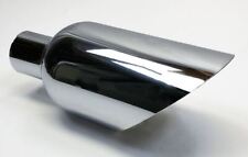 Exhaust Tip 2.25 Inlet 5.00 Outlet 12.00 Long Slant Chrome Wesdon Exhaust Tip