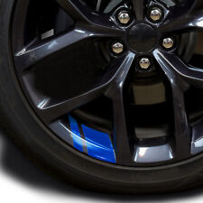 6pcs Blue Reflective Car Wheel Rim Vinyl Decal Stickers Accessories For 16-21.