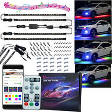 Music Bluetooth App Remote Control Strip Rgb Led Car Underglow Lights Waterproof