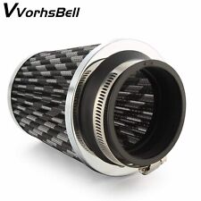 3 76mm High Flow Inlet Cold Air Intake Cone Replacement Dry Air Filter Carbon