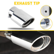 2.5 Auto Car Chrome Muffler Rear Tip Exhaust Pipe Stainless Steel Tail Throat