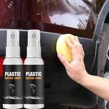 2pcs Car Plastic Restore Agent Inner Interior Cleaner Wax Seat Dashboard Leather