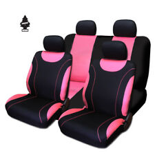 For Honda New Black And Pink Cloth Car Truck Seat Covers With Gift Full Set