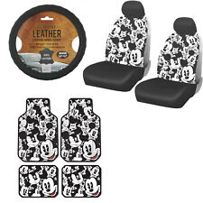 11pc Disney Mickey Mouse Car Truck Floor Mats Seat Covers Steering Wheel Cover