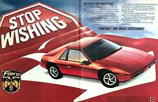 1983 Pontiac Fiero Coupe Photo Stop Wishing. Its Here 2-page Vintage Print Ad