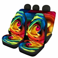 Universal Floral Car Seat Covers Full Set Front And Rear Fit Automotive Interior