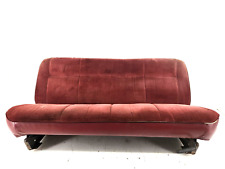 1990 Dodge D250 W250 Power Wagon Front Bench Seat Assembly Red Cloth
