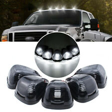 Smoked Lens White Led Cab Roof Marker Lights For 99-16 F250 F350 F450 Super Duty