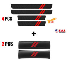 Safety Seat Belt Shoulder Pad Cover Door Sill Protectors For Dodge Accessory