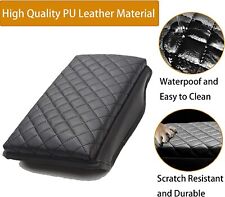 Black Pu Leather Center Console Armrest Cover For 2021 2022 Ford Bronco