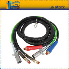 15ft Abs Air Line Hose Wrap 3-in-1 7 Way Electrical Cable Semi Truck Trailer