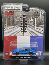 Greenlight 1992 Ford Mustang Gt Drag Car Blue 164 Diecast Exclusive Release